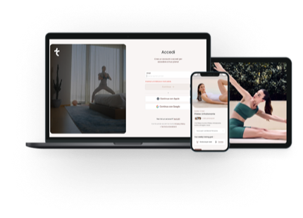 App Traininpink su TV, MacBook, iPad e iPhone