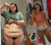 Before and after with Traininpink